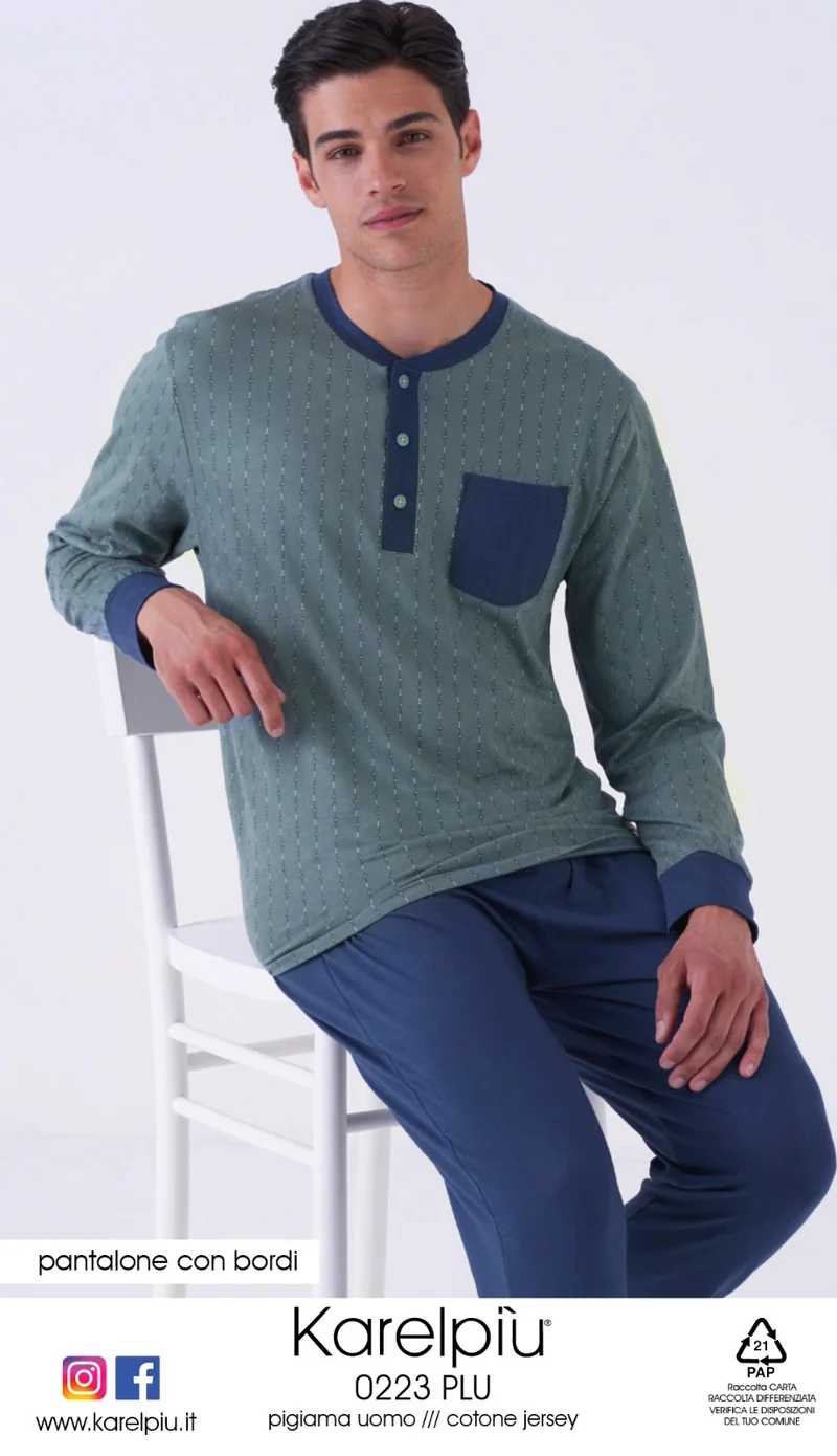 Pigiama uomo cotone Karelpiù 0223