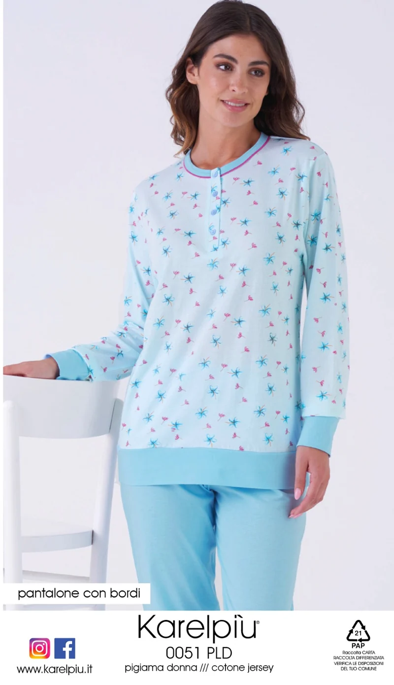 Pigiama donna cotone Karelpiù 0051