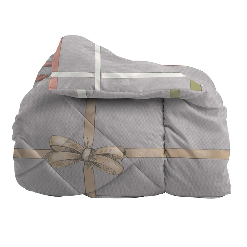 THUN® Trapunta Singola Natale - Fantasia Fiocco Bows Multicolor