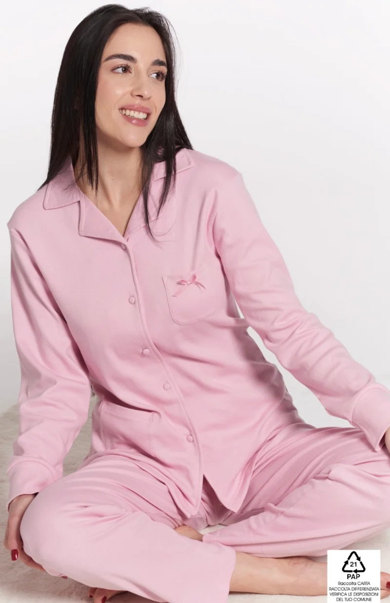 Pigiama donna caldocotone calibrato Vanuè 0643