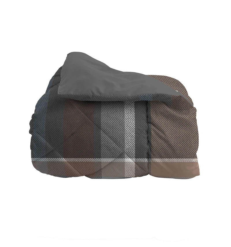 Happidea Trapunta Singola Soffice con Stampa Clinton Grey