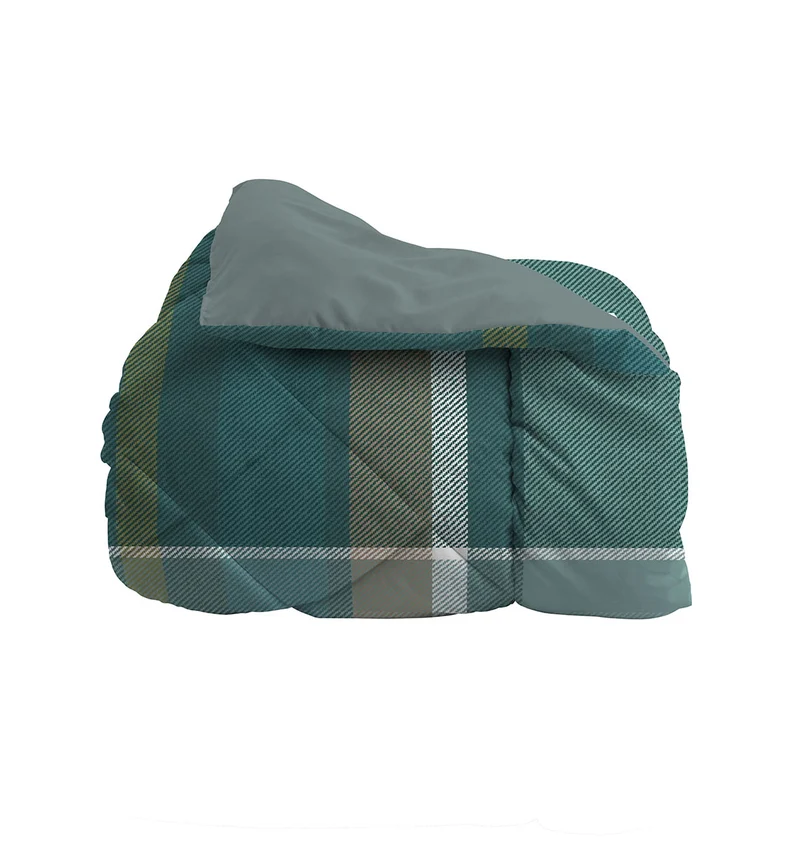 Happidea Trapunta Piazza e Mezza Soffice con Stampa Clinton Teal