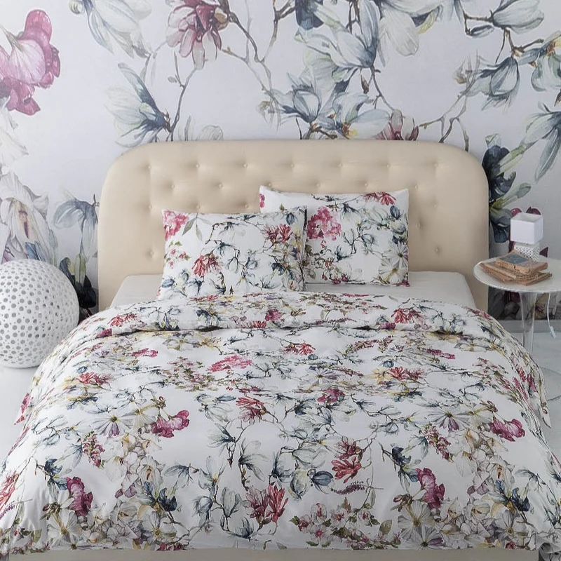 Copripiumino con federe orleans Floreale in Percalle