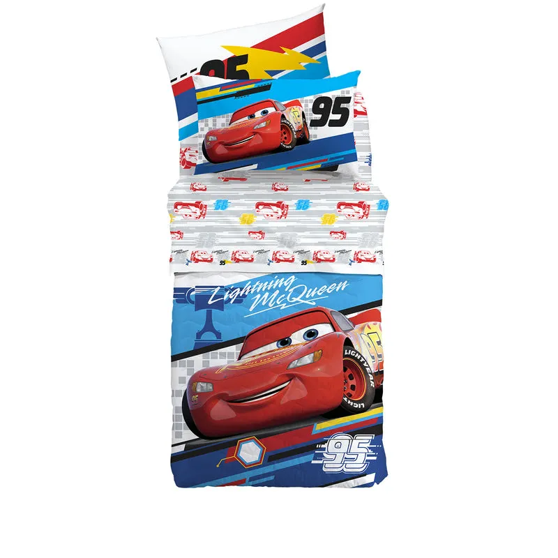 Copriletto Primaverile Cars Mcqueen in Cotone 90 gr/mq