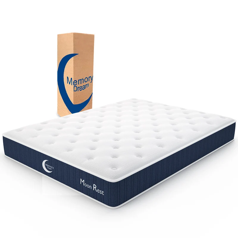Colchón Híbrido Memory Dream Moon Rest – Memory Foam + Resortes Ensacados