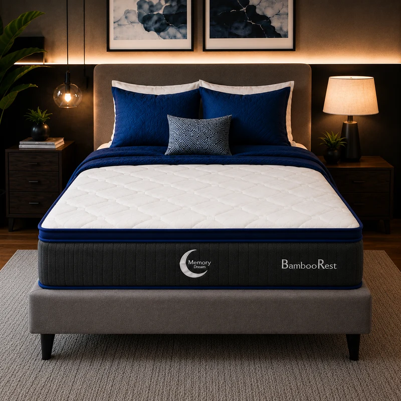 Colchón Bamboo Rest Memory Dream – Soporte Adaptable y Comodidad en Caja