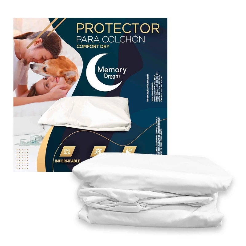 Protector de Colchón Impermeable Memory Dream – Ajuste Elástico y Frescura