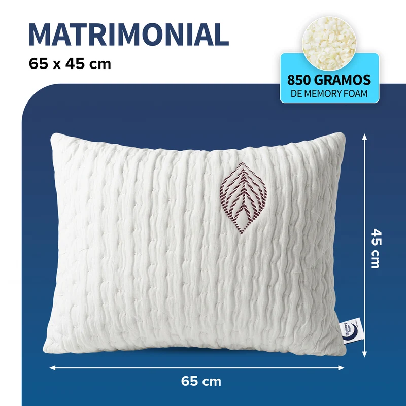 MEMORY DREAM THERAPY Almohada de Memory Foam triturado, Almohada de Lujo, Almohada de alta calidad