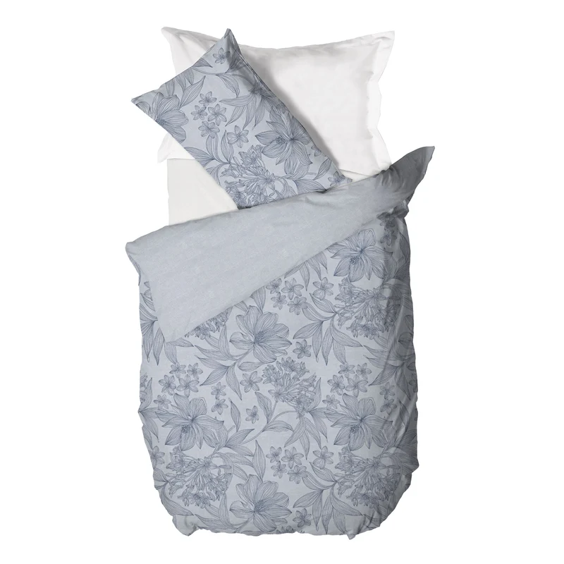 Parure Copripiumino Piazza e Mezza in Cotone con Stampa - Fantasia Dream Me Alina Light Blue