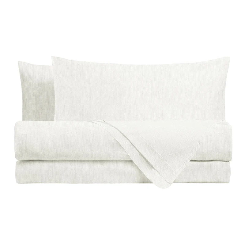 Di Maestro Completo Letto Percalle 200 Matrimoniale Tinta Unita White