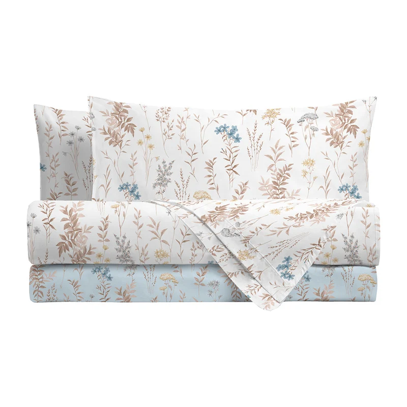 Di Maestro Completo Letto Stampato Matrimoniale Camilla Beige