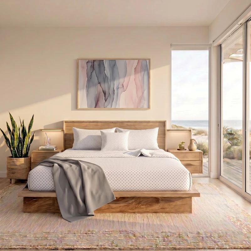 Completo Letto Matrimoniale in Cotone con Stampa - Fantasia Cornelia Pink