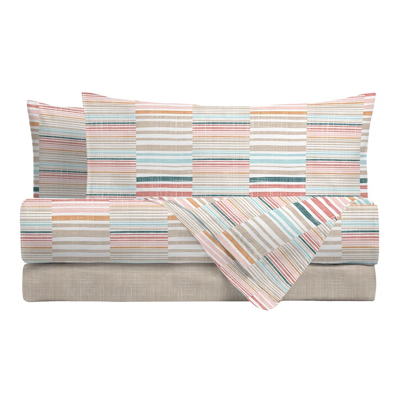 Di Maestro Completo Letto Stampato Matrimoniale Ruben Multicolor
