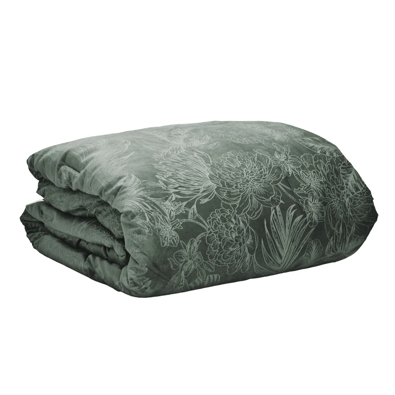 Trapunta Matrimoniale Velluto 250x200 cm Dream Me Ellis Verde