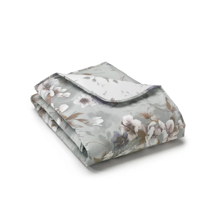 Telo arredo Copridivano in Plaid Grandecor bucaneve Floreale in Percalle 150 gr/mq