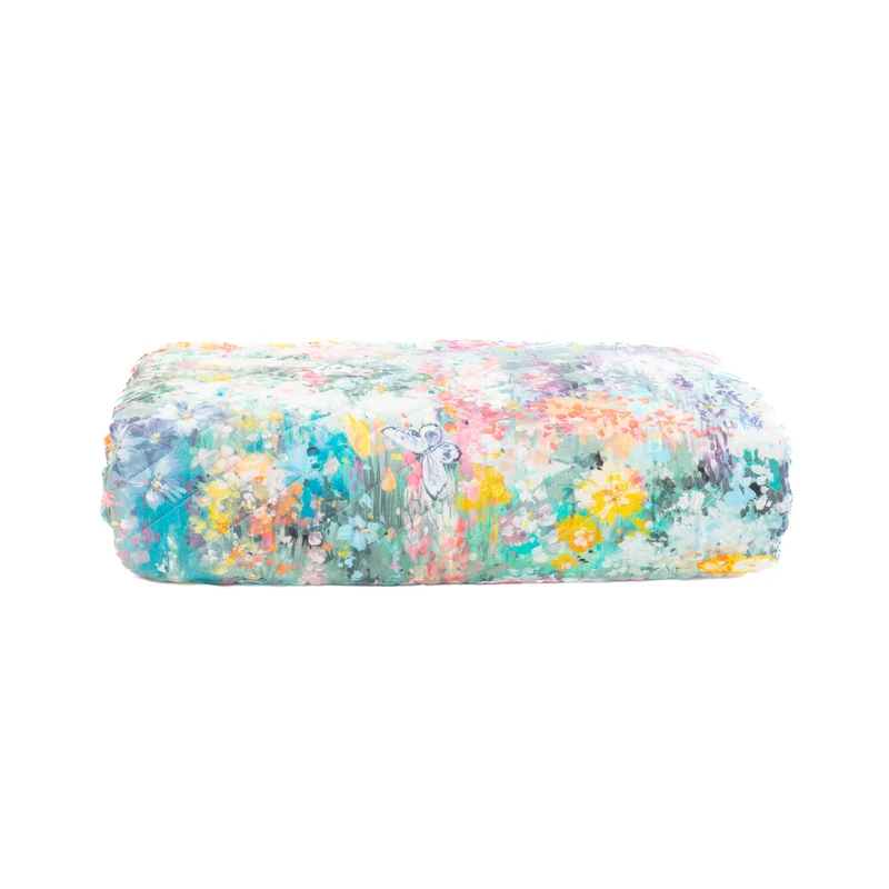 Copriletto Primaverile giverny garden Floreale in Percalle Luisiana 90 gr/mq