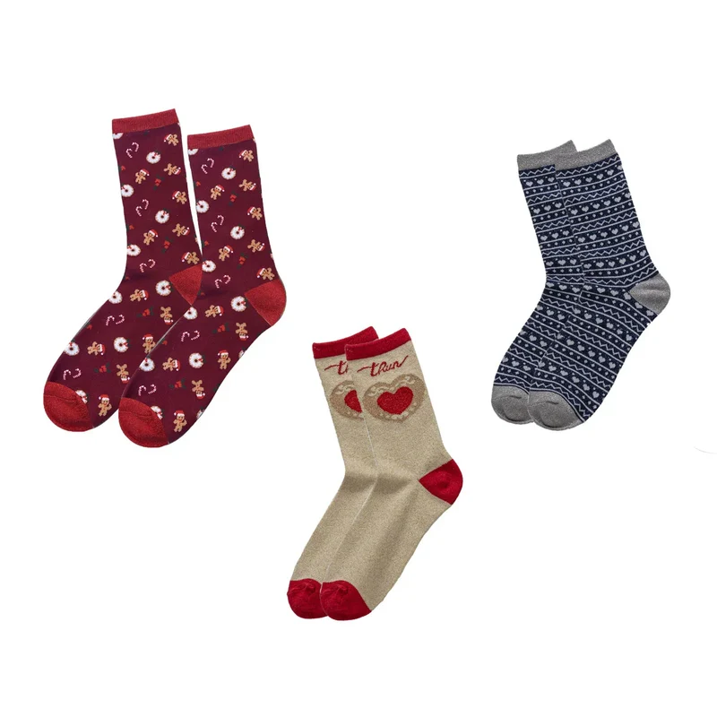 THUN® Set Calzini Donna Scatola Thunland Taglia Unica Rosso