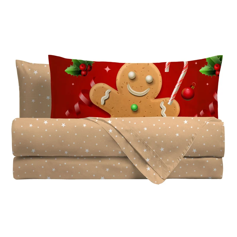 Completo Letto Singolo con Stampa Digitale - Fantasia Sierra Sugar Mathias Red