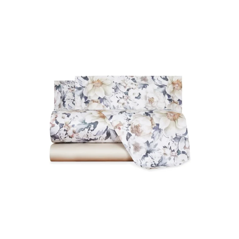 Completo Lenzuola le grand fleur Floreale in Raso di cotone
