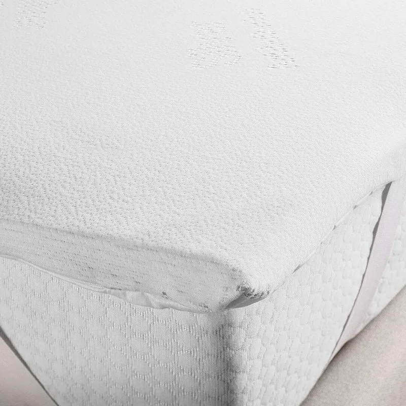EasyDream Topper Singolo 90x200 Memory Foam Tinta Unita White