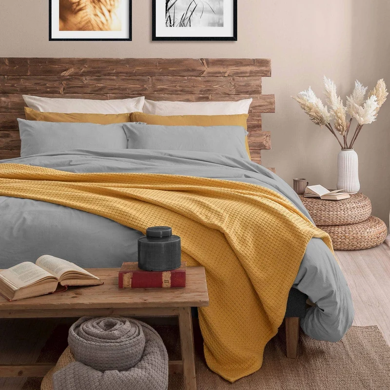 Completo Letto Singolo in Microfibra Softy Yarn - Tinta Unita Grigio