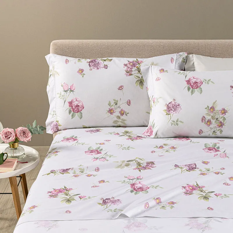 Completo Lenzuola giardino romantico Garden in Cotone