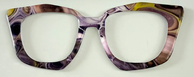 Murphy Topper; hybrid; purple and gold paint swirls
