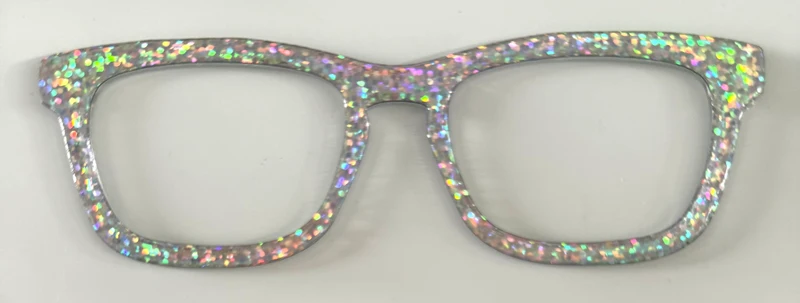 Casper Topper; thick silver glitter