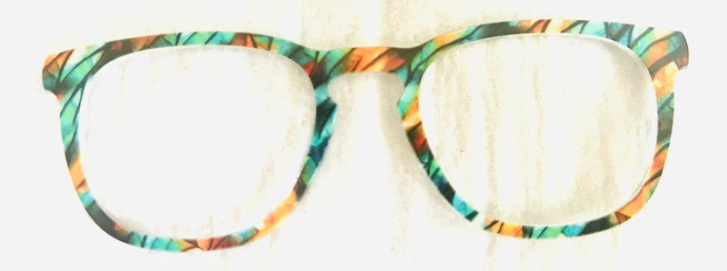 PAIR Twain Topper; teal and brown design
