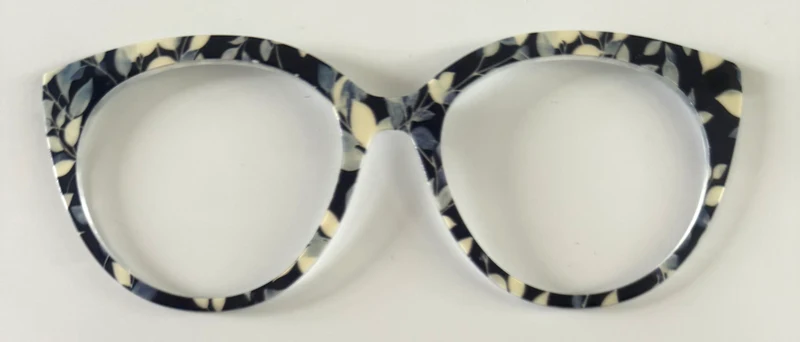 PAIR Zuri Topper; blue and ivory flowers on navy