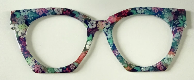Zuri Case Topper; blue and purple hibiscus flowers