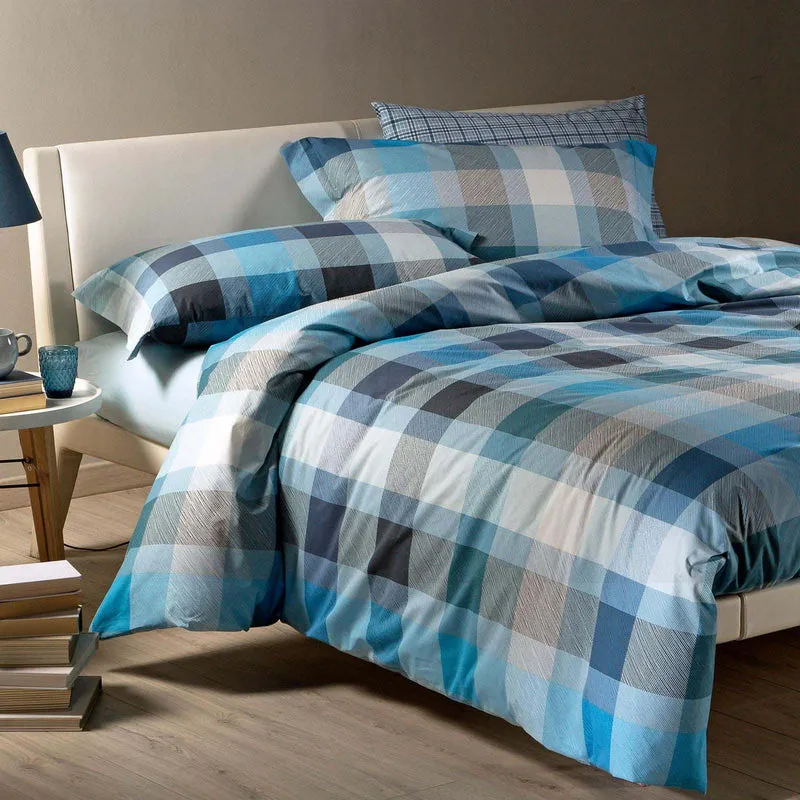 Completo Copripiumino scotland Tartan Club in Cotone