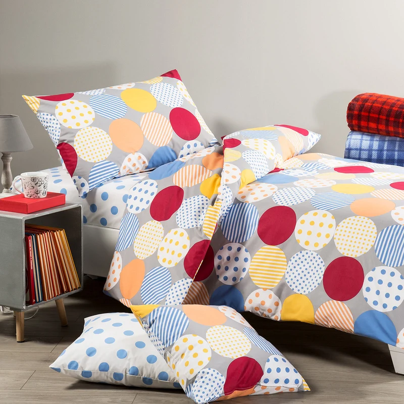 Completo Copripiumino in Cotone Candy Caleffi Kids Geometrico