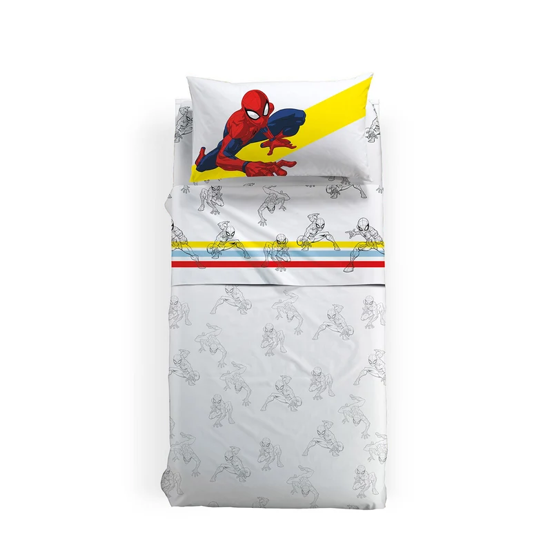 Completo Lenzuola in Cotone Spider-man Colors Marvel Ragazzo