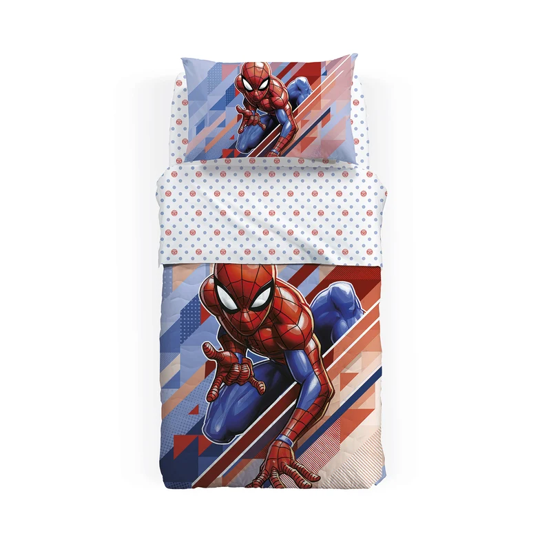 Copriletto Primaverile spiderman flash in Cotone 80 gr/mq