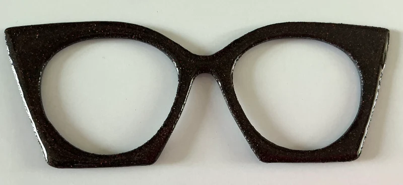 Zuri Topper; hybrid; black glitter