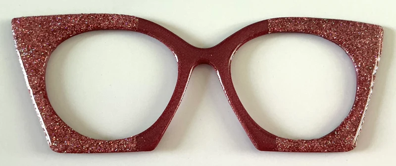 Zuri Topper; hybrid; maroon/glitter vertical split