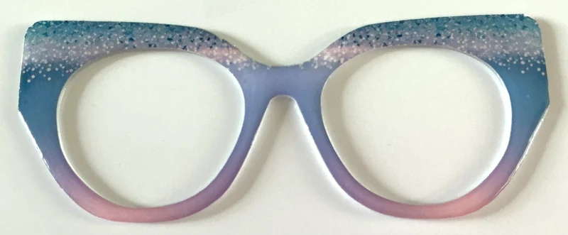 Zuri Topper; hybrid; purple/pink fade with glitter accent