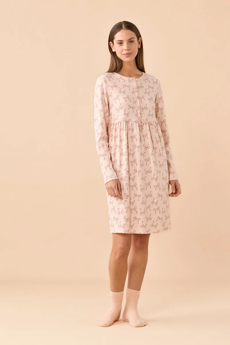 Camicia da Notte Donna Caldo Cotone Noidinotte – LA003630