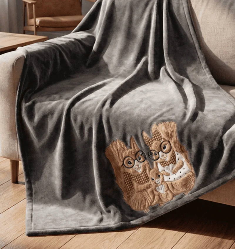 Plaid Morbidotto Sleep Nutty Clan Daunex – 150×200 cm