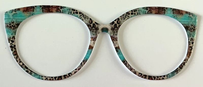 Zuri Topper; teal animal print