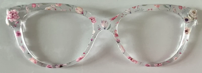 Quinn Topper; translucent with pink flowers