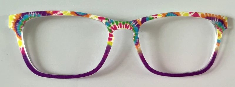 PAIR Casper Topper; multicolored tie dye/purple fade