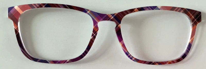 PAIR Casper Topper; burgundy and purple plaid