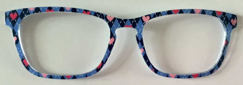 PAIR Casper Topper; blue tone gingham with hearts