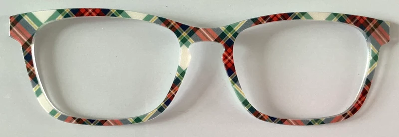 PAIR Casper Topper; red, green, and cream plaid