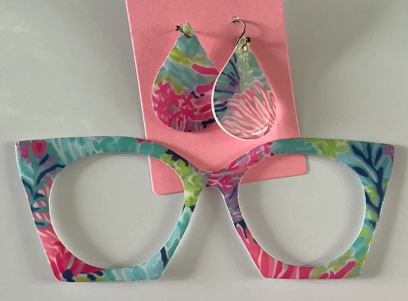 Zuri Topper; hybrid; undersea coral plant with matching earrings