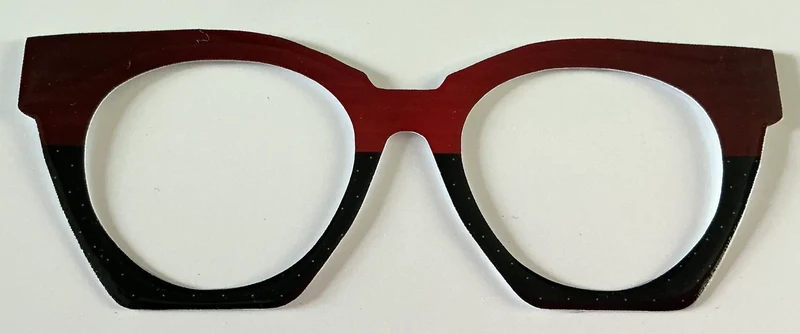 Zuri Case Topper; deep red/black split