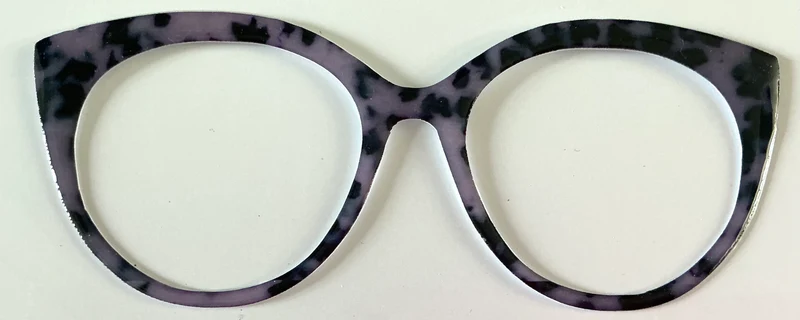 Zuri Topper; purple and black tort