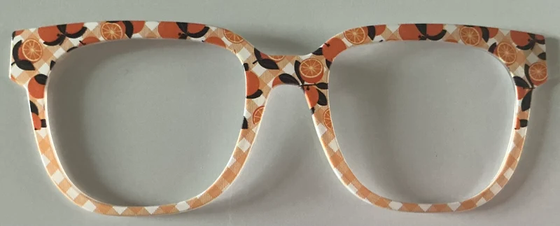 Murphy Topper; oranges on plaid